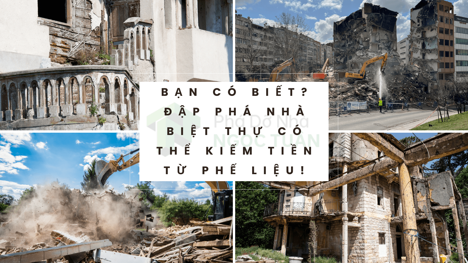 Bạn Có Biết? Đập Phá Nhà Biệt Thự Có Thể Kiếm Tiền Từ Phế Liệu!
